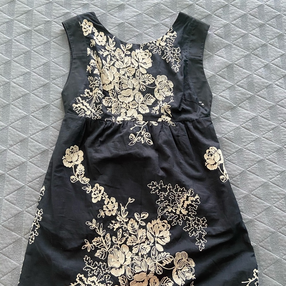 jcrew embroidered midi sun dress
